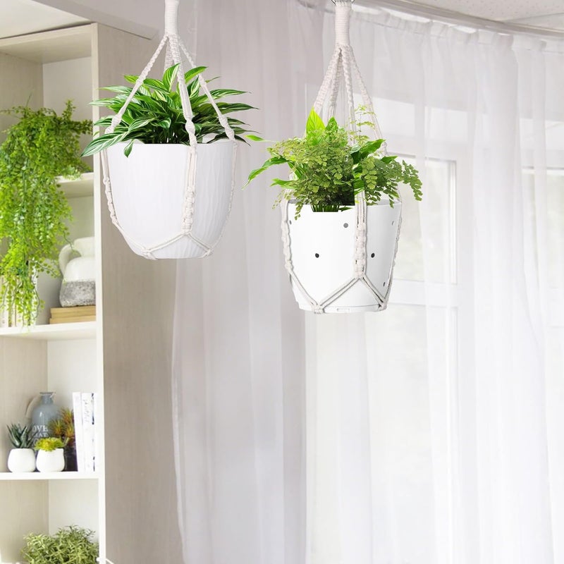 garini 2 Pack 20 Inches Macrame Plant Hanger Rope to Hang Flower Pot Plant Hanger for Indoor Outdoor Decoration, 4 Legs(POTS NOT Included) - Image 3
